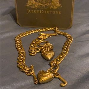 Juicy couture necklace and matching bracelet